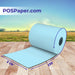 3 1/8" x 230' Blue Thermal Paper (50 rolls/case) - BPA Free - POSPaper.com