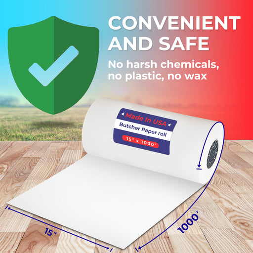 15" x 1,000' - 40# Butcher Paper Roll - POSPaper.com