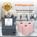 3 1/8" x 230' Pink Thermal Paper (50 rolls/case) - BPA Free - POSPaper.com