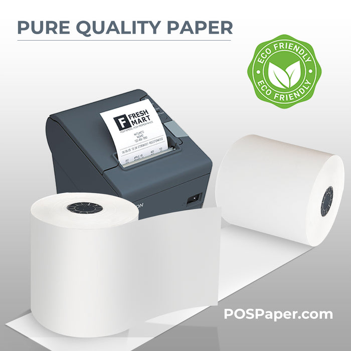 3" x 165' 1-Ply Bond Paper (50 rolls/case) - POSPaper.com