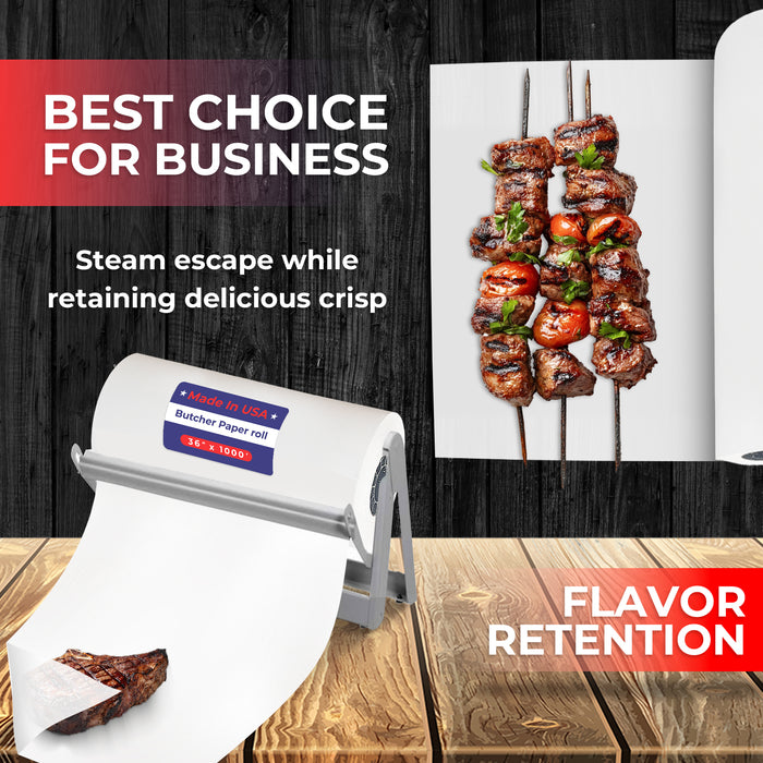 36" x 1,000' - 40# Butcher Paper Roll - POSPaper.com
