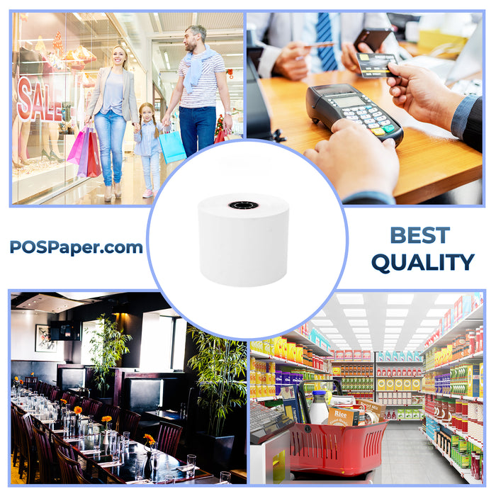 2 1/4" x 200' Custom Printed Thermal Paper; 50 rolls/case (5 case minimum) - 1 Color - POSPaper.com