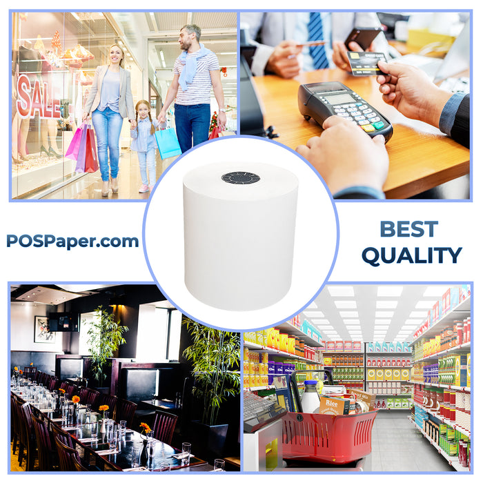 3 1/8" x 119' Thermal Paper (50 rolls/case) - BPA Free - POSPaper.com