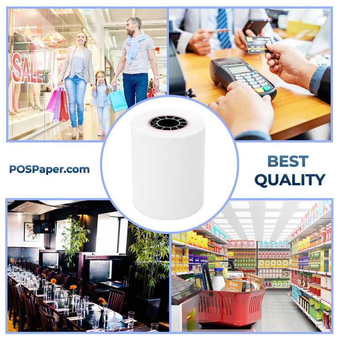 2 1/4" x 85' Thermal Paper (50 rolls/case) - BPA Free - POSPaper.com