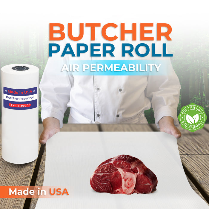 24" x 1,000' - 40# Butcher Paper Roll - POSPaper.com