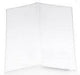 11" x 4 1/4" - Clear Vinyl Menu Covers (25 covers/pack) - 2 Panel / 4 View; Center Open - POSpaper.com