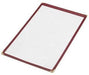 14" x 8 1/2" - Clear Stitched Cafe Menu Covers (25 covers/pack) - 1 Panel / 2 View - Black - POSpaper.com