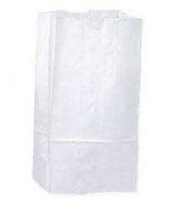 16# White Grocery Bags - 7 3/4" x 4 7/8" x 15 3/4" (500 bags/case) - POSpaper.com