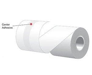 2.25" x 160' MAXStick 15# Direct Thermal "Sticky Paper" (24 rolls/case) - Center Adhesive - POSpaper.com