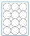 2.5" Circle  Laser/Inkjet Labels; 12 up; (250 sheets/box) - Standard White Matte - POSpaper.com