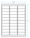 2.625" x 1"  Laser/Inkjet Labels; 30 up; (100 sheets/box) - Standard White Matte; Perforated - POSpaper.com