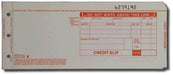 2-Part LONG (3 1/4" x 7 7/8") Credit Imprinter Slips (100 slips/pack) - Red - POSpaper.com