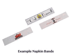 1-Color Custom Printed Paper Napkin Bands (for 6" x 1 1/2" Linen Napkins) - 20,000 bands/case - POSpaper.com