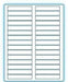 3.4375" x 0.667"  Laser/Inkjet Labels; 30 up; (250 sheets/box) - Standard White Matte; Perforated - POSpaper.com