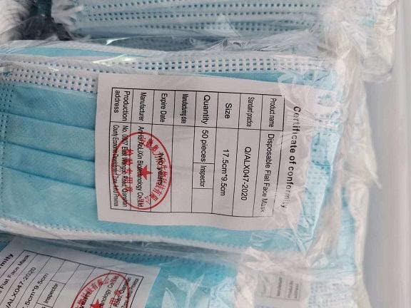 FDA Compliant 3 Layer Disposable Medical Face Masks - 50 masks/box - POSpaper.com