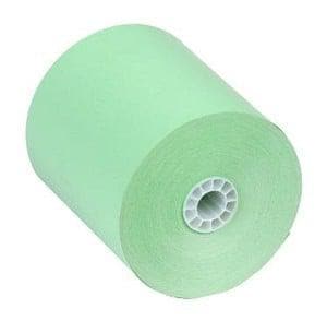 3" x 165' 1-Ply Bond Paper (50 rolls/case) - Light Green - POSpaper.com