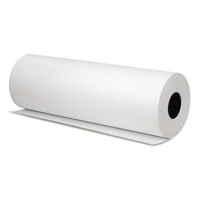 30" x 800' - 50# Bleached Bright White Kraft Roll - POSpaper.com
