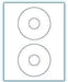 4.5" CD  Laser/Inkjet Labels; 2 up; (250 sheets/box) - Standard White Matte - POSpaper.com