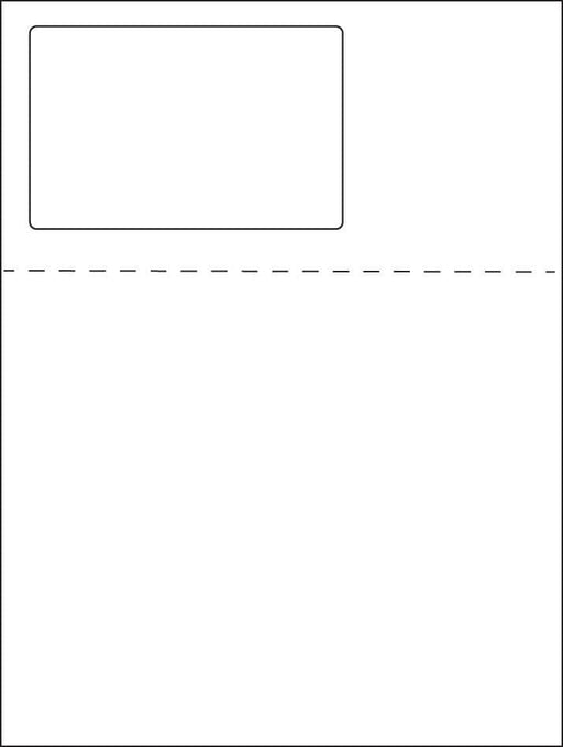 4.75" x 3"  Laser/Inkjet Labels; 1 up; (250 sheets/box) - Standard White Matte; Perforated - POSpaper.com