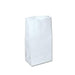 4# White Grocery Bags - 4 7/8" x 3 1/4" x 9 7/16" (500 bags/case) - Due to high demand, item may be unavailable or delayed - POSpaper.com