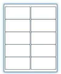 4" x 2"  Laser/Inkjet Labels; 10 up; (250 sheets/box) - Standard White Matte - POSpaper.com