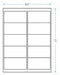 4" x 2"  Laser/Inkjet Labels; 10 up; (100 sheets/box) - Standard White Matte; Perforated - POSpaper.com