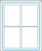 4" x 5"  Laser/Inkjet Labels; 4 up; (250 sheets/box) - Standard White Matte; Perforated - POSpaper.com