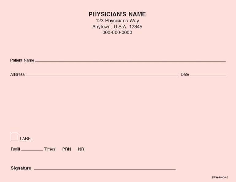Florida Rx Pad Prescription Pad