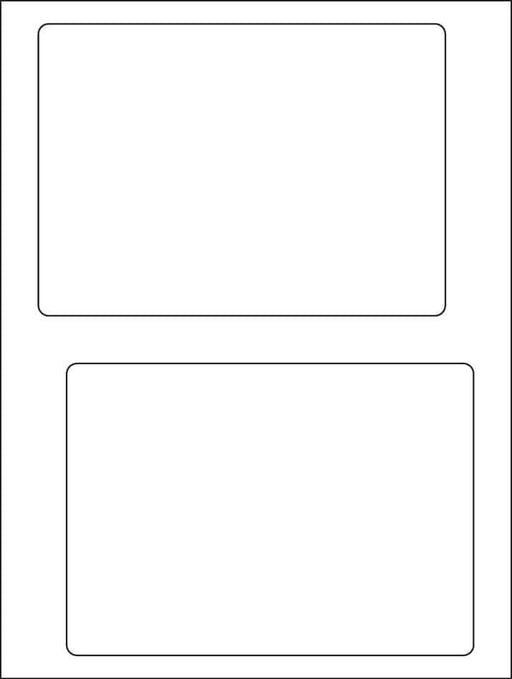 6.78" x 4.75"  Click-N-Ship Labels; 2 up; (250 sheets/box) - Standard White Matte - POSpaper.com