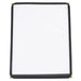 8 1/2" x 5 1/2" - Clear Stitched Cafe Menu Covers (25 covers/pack) - 1 Panel / 2 View - Black - POSpaper.com