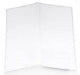 8 1/2" x 5 1/2" - Clear Vinyl Menu Covers (25 covers/pack) - 2 Panel / 4 View; Center Open - POSpaper.com