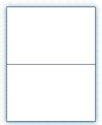 8.5" x 5.5"  Laser/Inkjet Labels; 2 up; (100 sheets/box) - Standard White Matte - POSpaper.com
