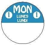814211-3FG Monday Trilingual 1 Inch Cirlcle 3 Roll Pack-REMOVX   *Clearance Item* - POSpaper.com