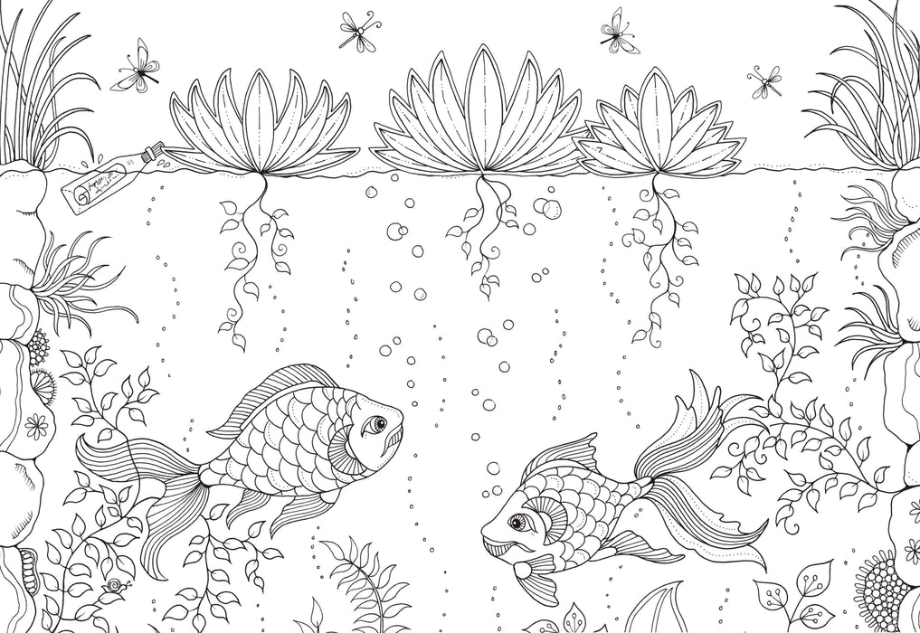 8 1/2" x 14" Restaurant Coloring Sheets (500 per pack) - Underwater Theme - POSpaper.com