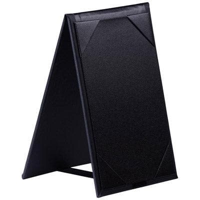 6 1/2" x 4 1/4" - A-Frame Table Tent (25 tents/pack) - Black - POSpaper.com