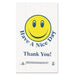 Smiley Face Shopping Bags, 12.5 microns, 11.5" x 21", White, 900/Carton - POSpaper.com