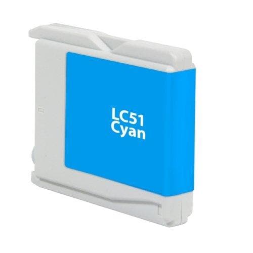 Compatible Brother LC51C Inkjet Cartridge (400 page yield) - Cyan - POSpaper.com