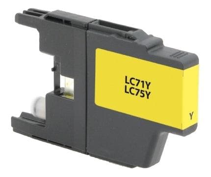 Compatible Brother LC75Y Inkjet Cartridge (600 page yield) - Yellow - POSpaper.com