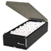 Business Card File, Metal/Plastic, 4 1/4 x 8 1/4 x 2 1/2, Black/Smoke - POSpaper.com