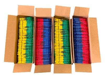 4-Pack Premium Cello Crayons in Bulk (125 Packs of 4 Each = 500 Crayons in Bulk/Case) Wholesale | POSPaper