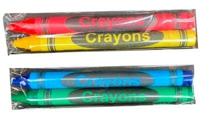 2-Pack Premium Cello Crayons (1,000 Packs of 2 each = 2,000 crayons/case) - POSpaper.com