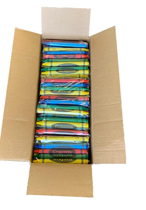 4-Pack Premium Cello Crayons (125 Packs of 4 each = 500 crayons/case)