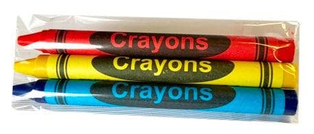 3-Pack Premium Cello Crayons (720 Packs of 3 each = 2,160 crayons/case) - POSpaper.com