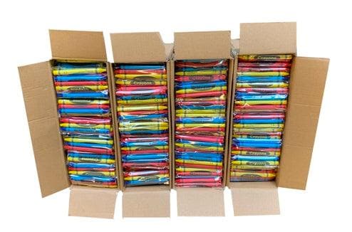 3-Pack Premium Cello Crayons (720 Packs of 3 each = 2,160 crayons/case) - POSpaper.com