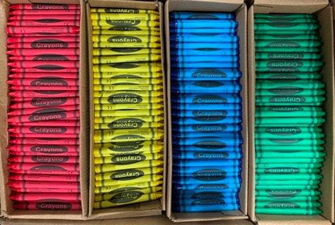 Cibowares 4 Color Bulk Crayons, Case of 3,000