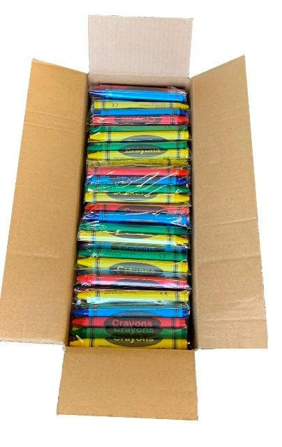 4-Pack Premium Cello Crayons (500 Packs of 4 each = 2,000 crayons/case) - POSpaper.com