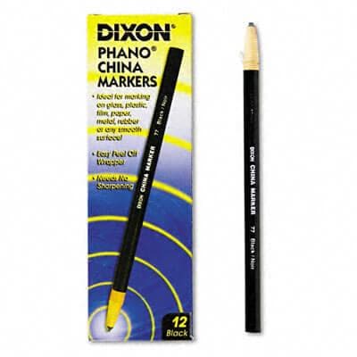 Dixon China Marker, Black, Dozen - POSpaper.com