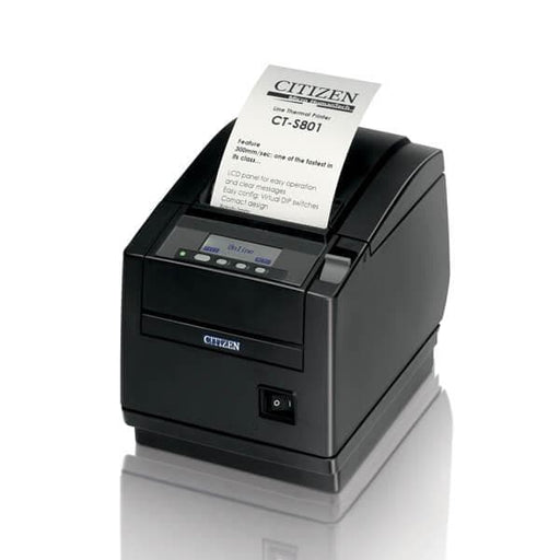 Citizen CT-S801, Thermal POS Printer, 300mm, Serial I/F, White, PNE Sensor - POSpaper.com