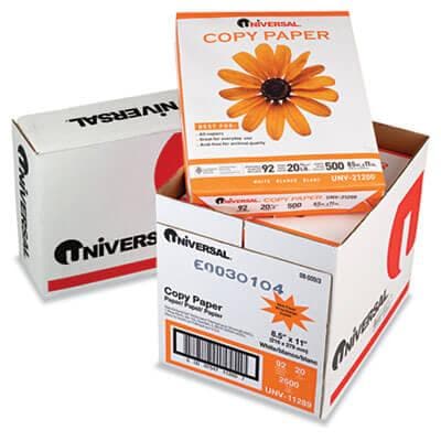 Copy Paper Convenience Carton, 92 Brightness, 20lb, 8-1/2 x 11, White, 2500/Ctn - POSpaper.com