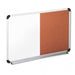 Cork/Dry Erase Board, Melamine, 24 x 18, Black/Gray Aluminum/Plastic Frame - POSpaper.com